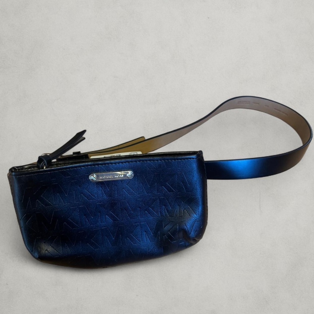 Michael Kors Navy and Black Logo Belt Bag